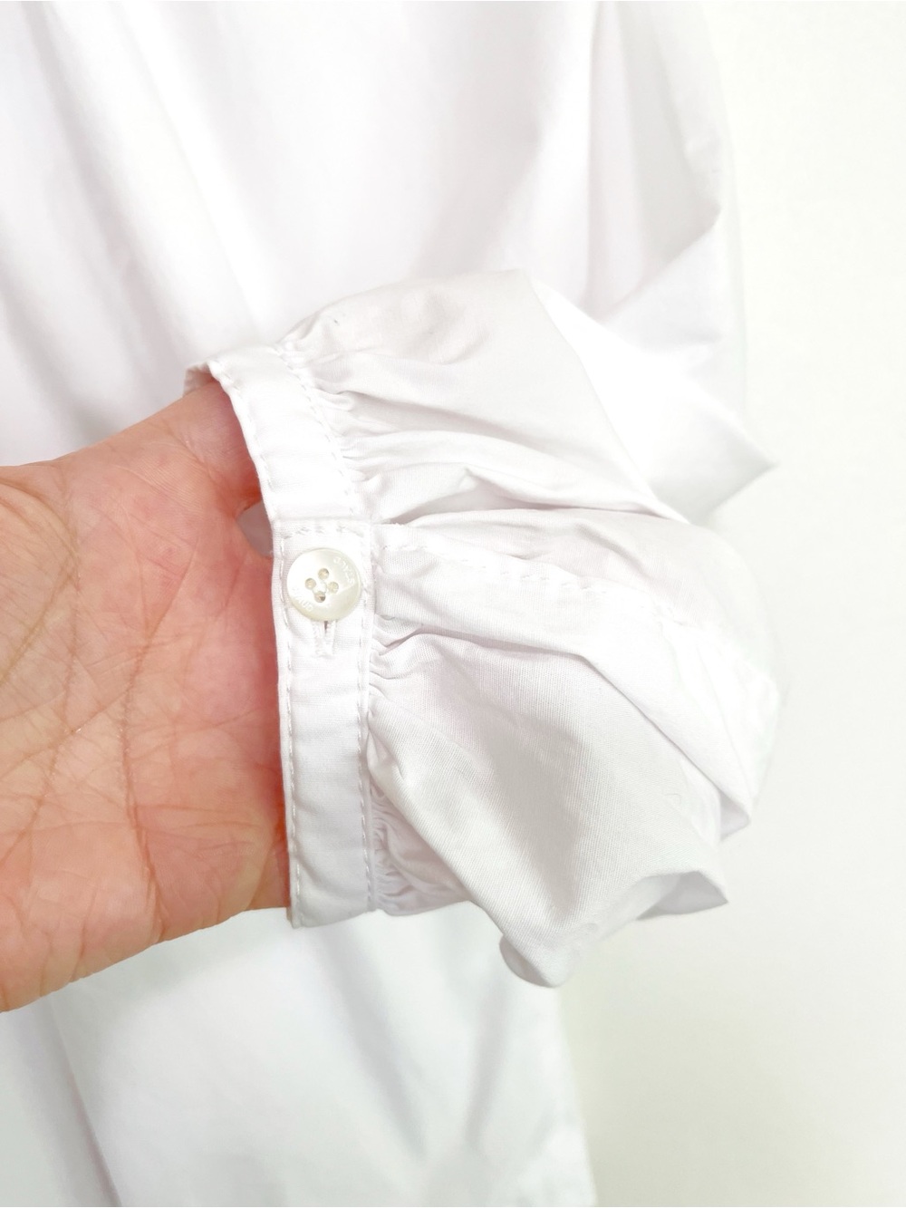 Staud Dill Blouse Stretch Cotton Poplin Button Front White Size XS - Picture 9 of 11